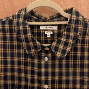 Oversized Cropped Button Down